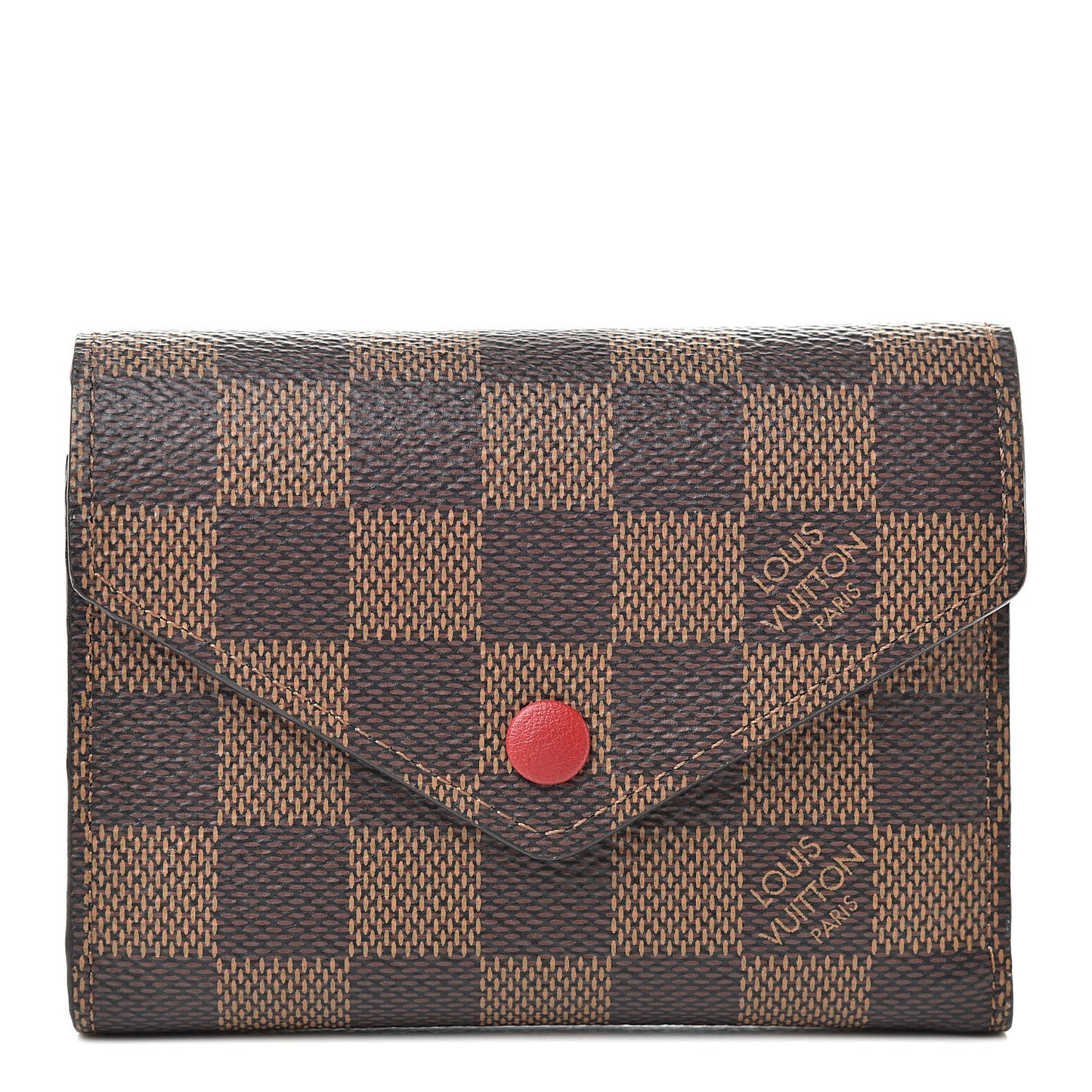 Damier Ebene Victorine Wallet Cherry