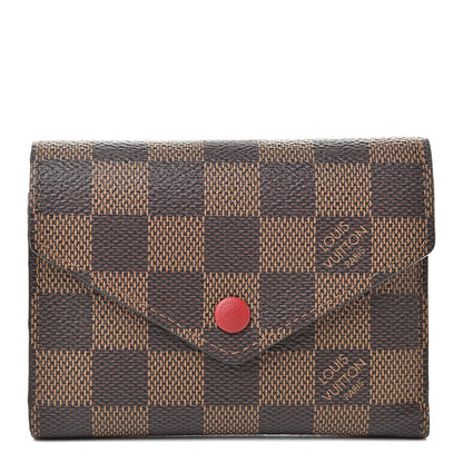 Louis Vuitton Damier Ebene Victorine Wallet Cherry 1 of 8