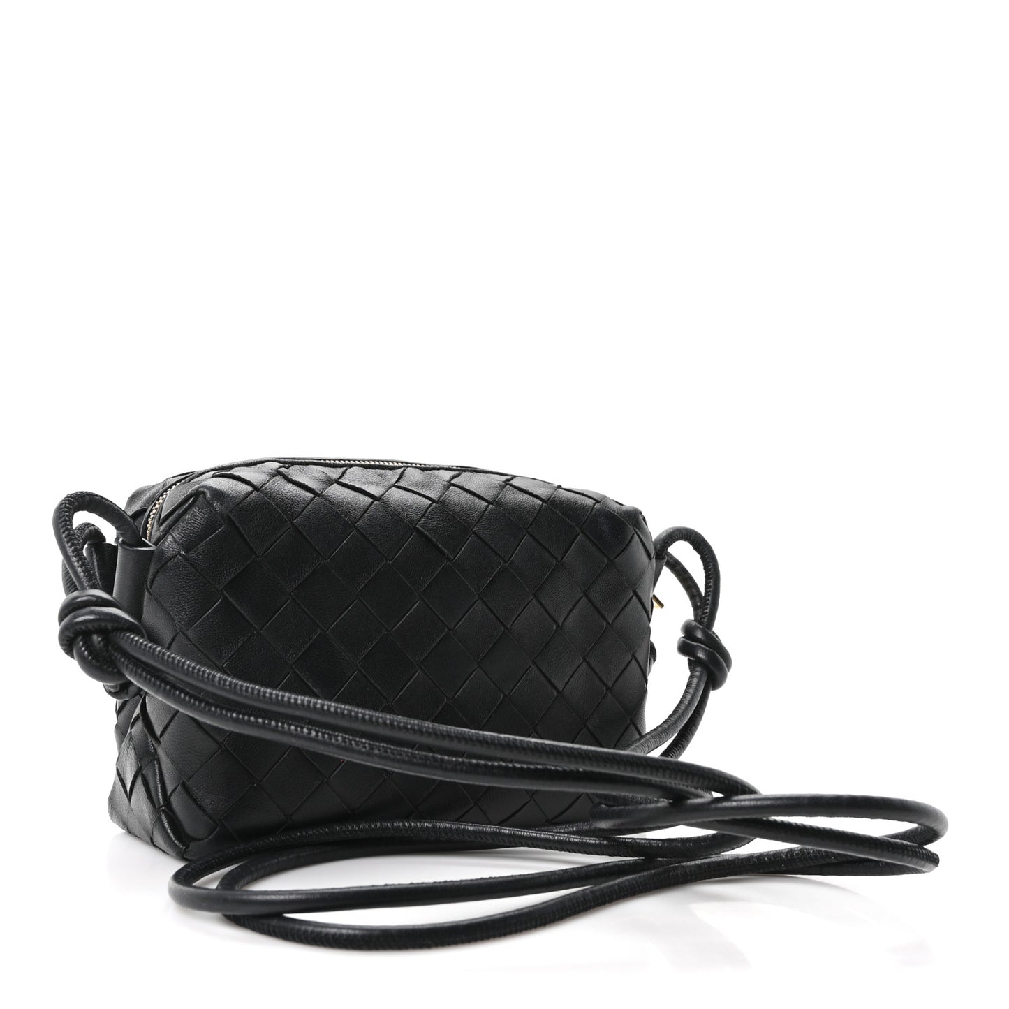 Nappa Intrecciato Mini Loop Camera Bag Black