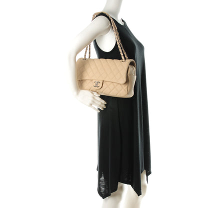 Chanel Caviar Quilted Jumbo Easy Flap Beige 2 of 8