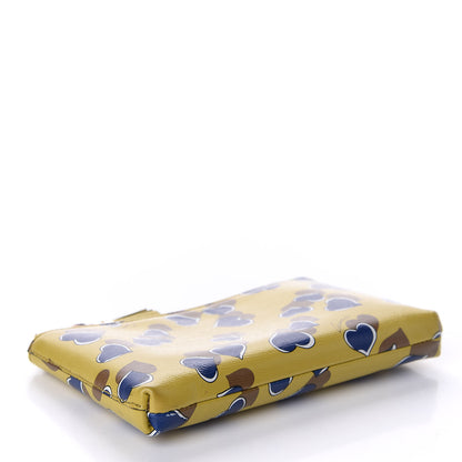 Gucci Calfskin Heartbeat Print Small Pouch Yellow 4 of 9