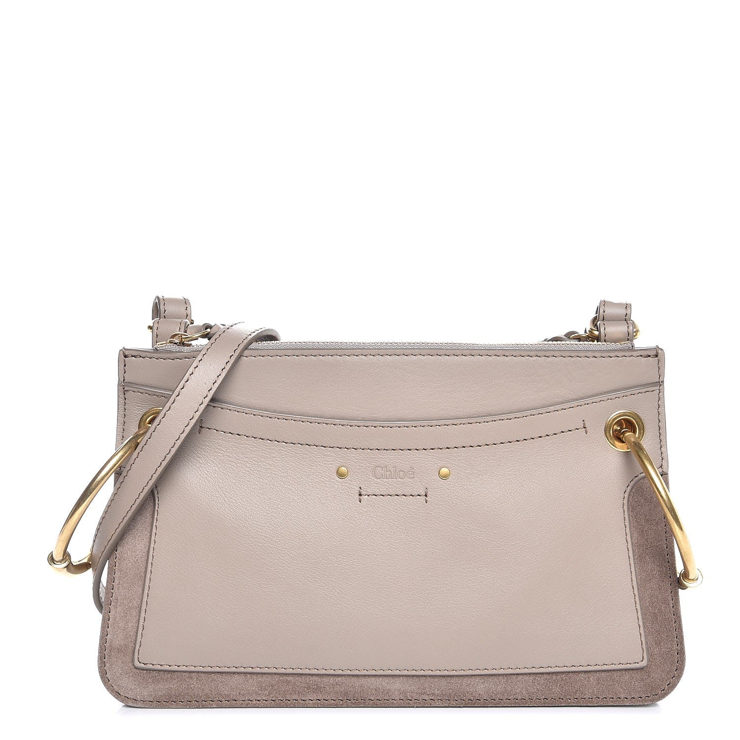 Chloe Calfskin Suede Mini Roy Bag Motty Grey 1 of 9
