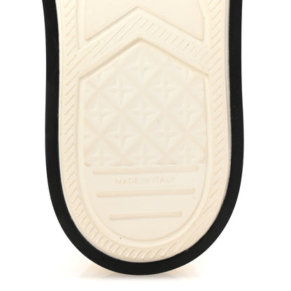 Christian Dior Frayed Canvas Embroidered Logo Walk'N'Dior Low Top Platform Sneakers 38 White 7 of 10