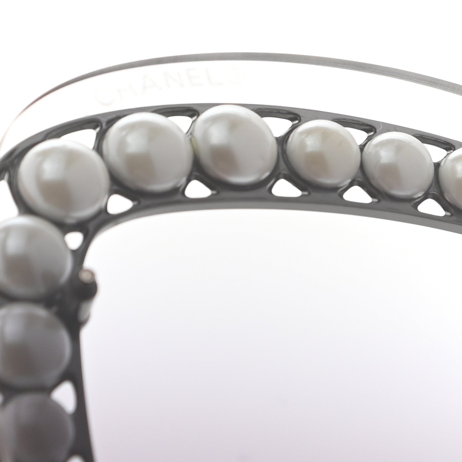 Chanel Acetate Metal Pearl Butterfly Sunglasses 4236-H Grey 8 of 8