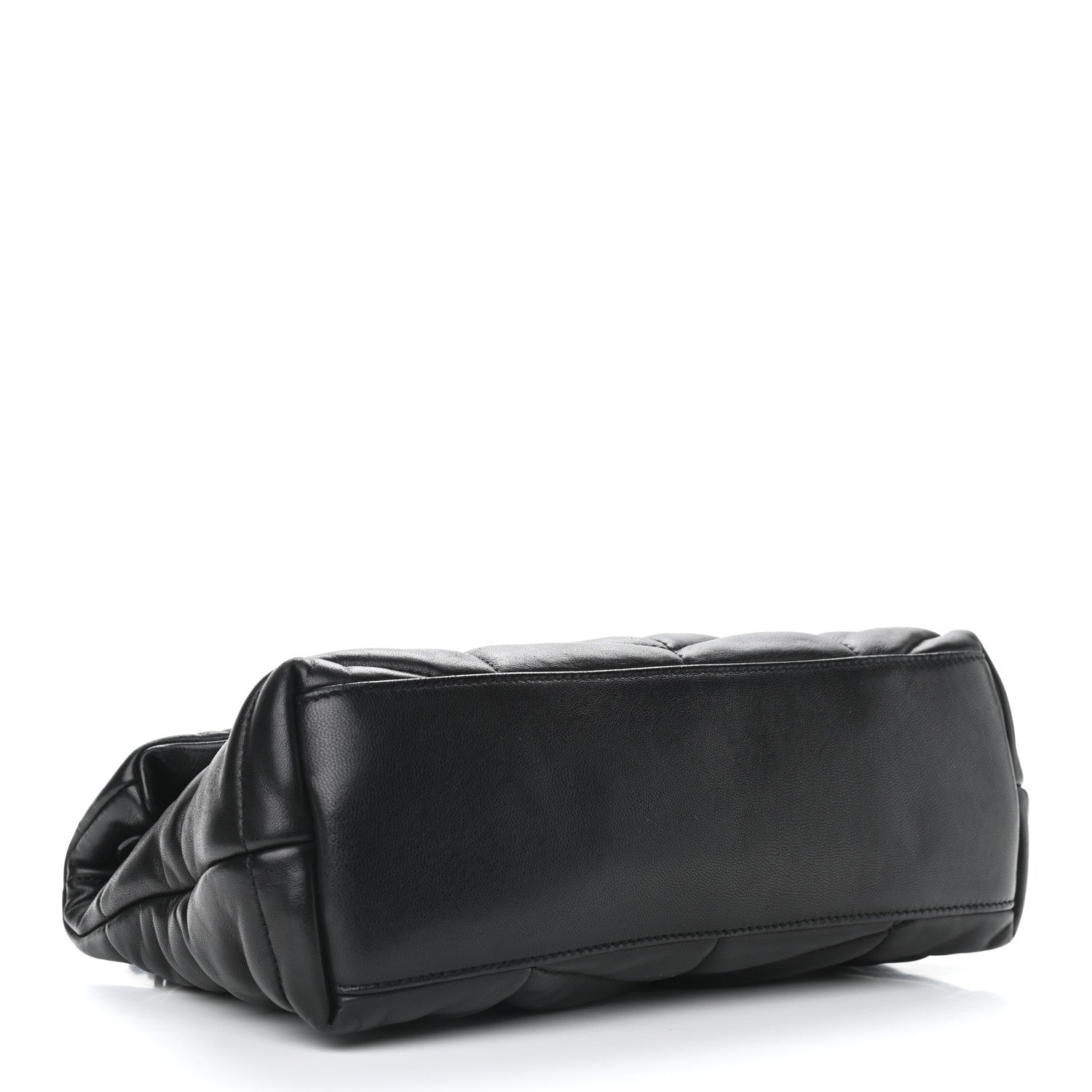 Saint Laurent Lambskin Quilted Small Loulou Puffer Monogram Chain Satchel Black 4 of 10