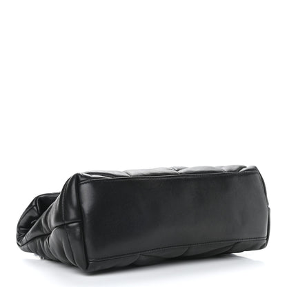 Saint Laurent Lambskin Quilted Small Loulou Puffer Monogram Chain Satchel Black 4 of 10