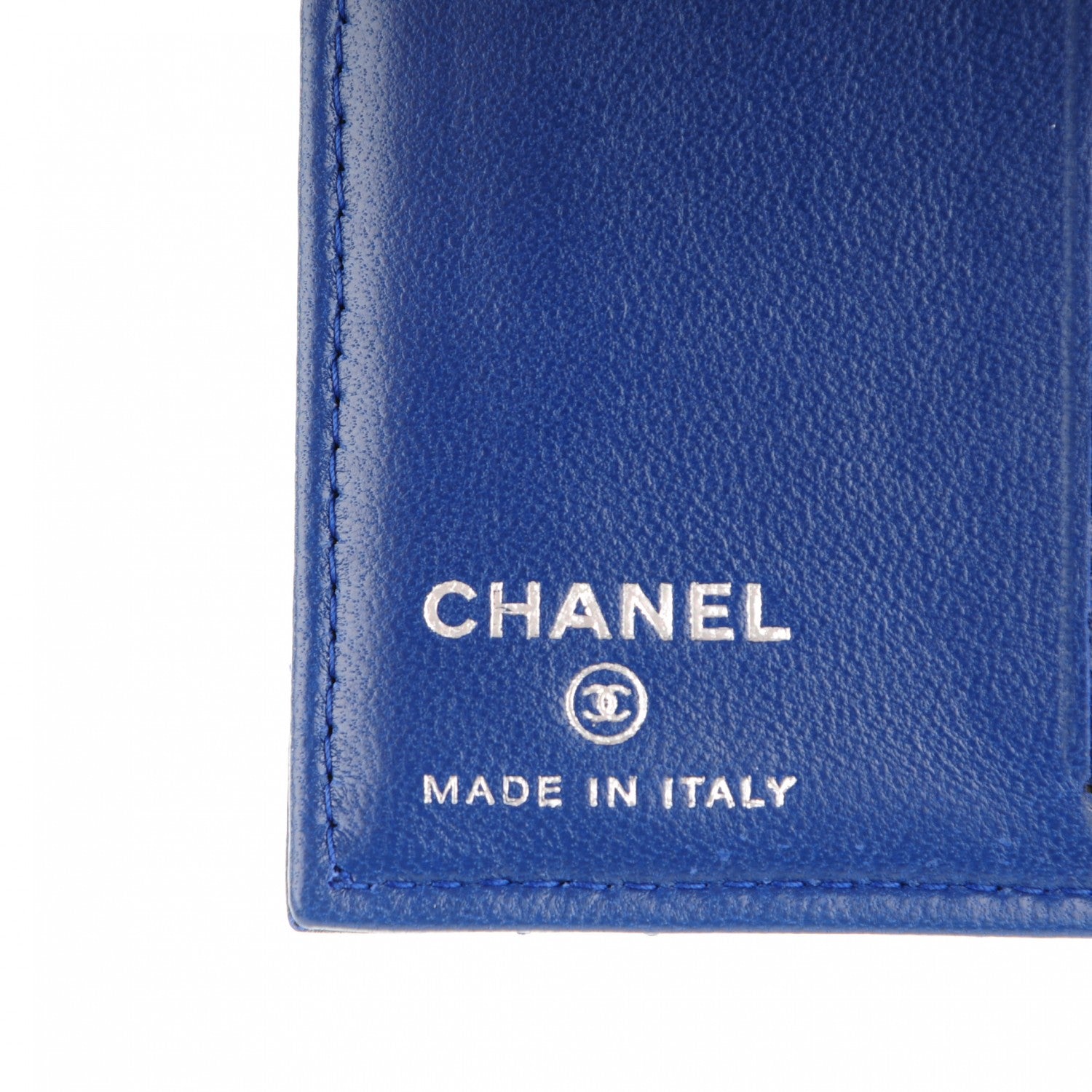 Chanel Lambskin Quilted Card Holder Wallet Dark Blue 6 of 7