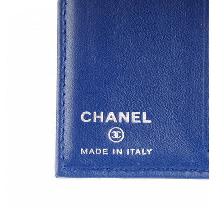 Chanel Lambskin Quilted Card Holder Wallet Dark Blue 6 of 7