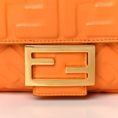 Fendi Nappa FF 1974 Embossed Baguette Clementine 11 of 17