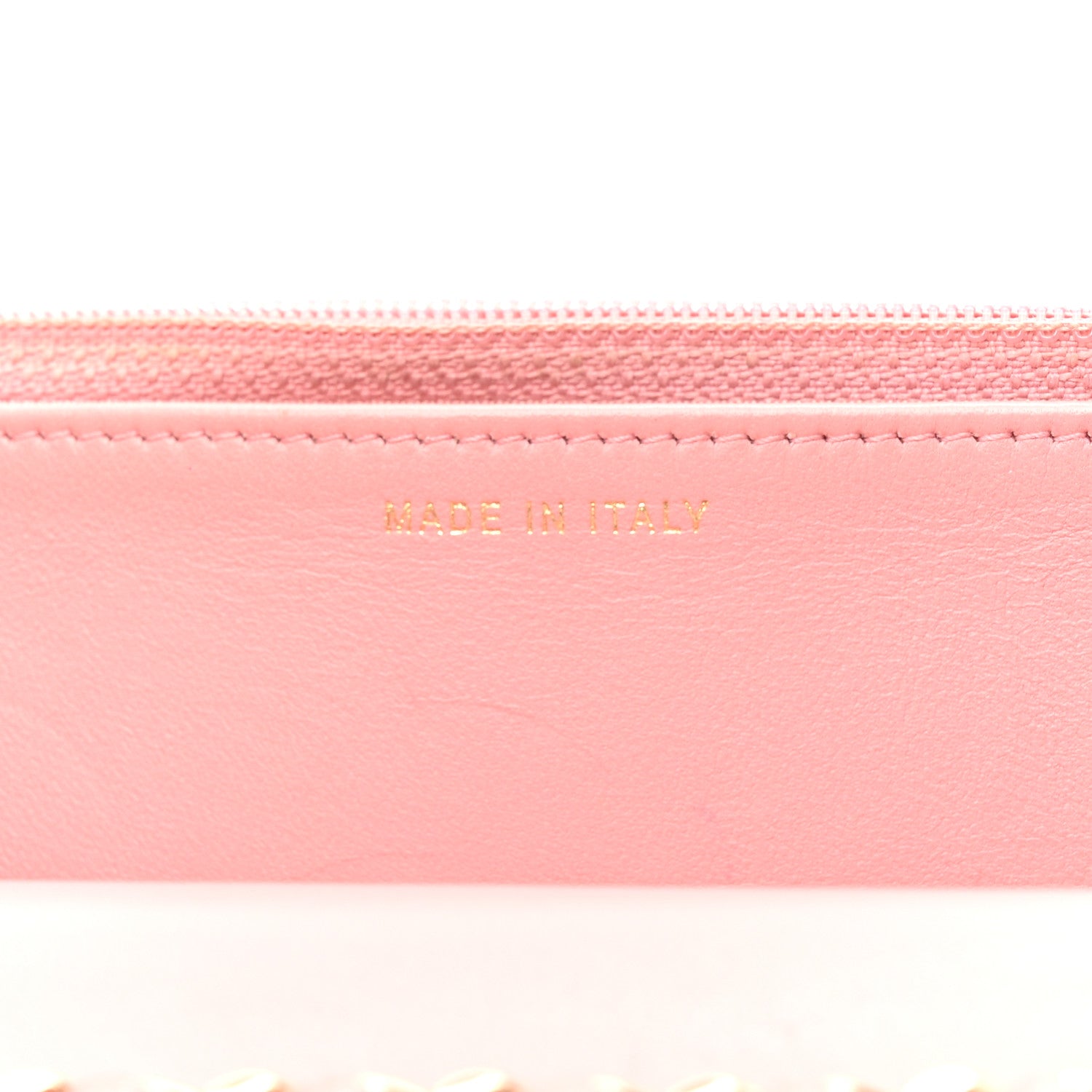 Chanel Lambskin Chevron Quilted Trendy CC Wallet On Chain WOC Pink 7 of 16