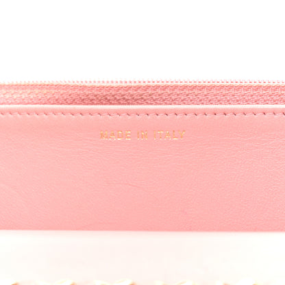 Chanel Lambskin Chevron Quilted Trendy CC Wallet On Chain WOC Pink 7 of 16