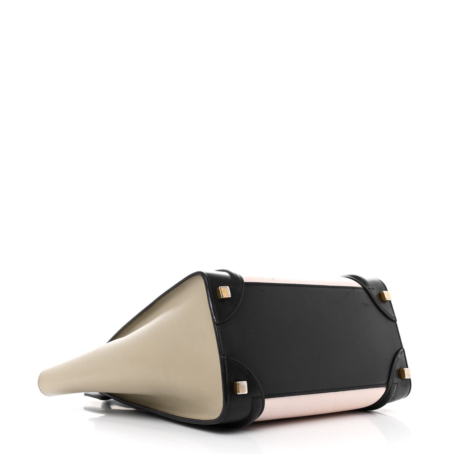 Celine Goatskin Smooth Calfskin Micro Tri-Color Luggage Olive 4 of 10