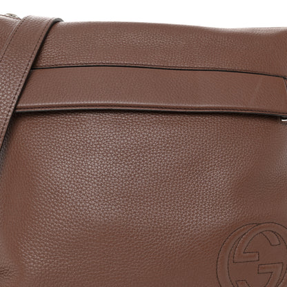 Gucci Pebbled Calfskin Medium Soho Messenger Bag Brown 8 of 13