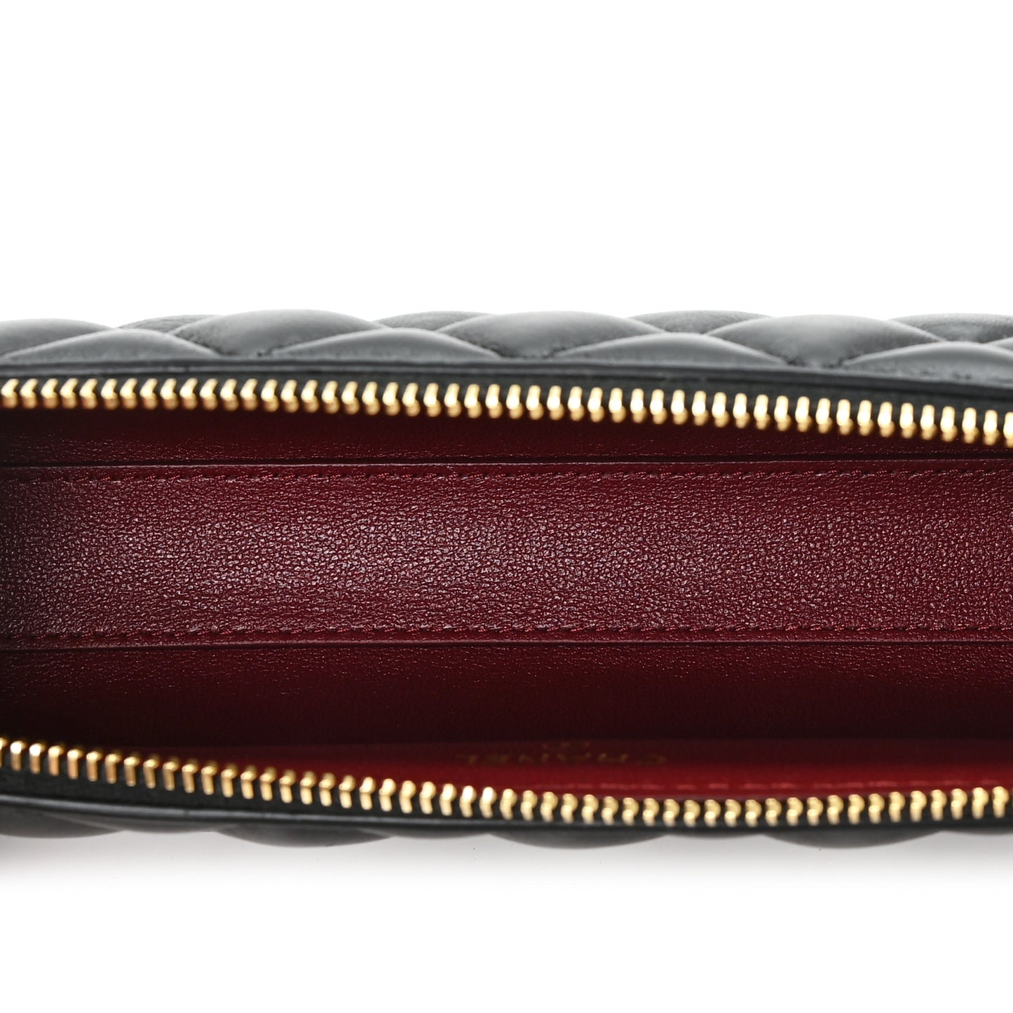 Lambskin Quilted Pouch Black