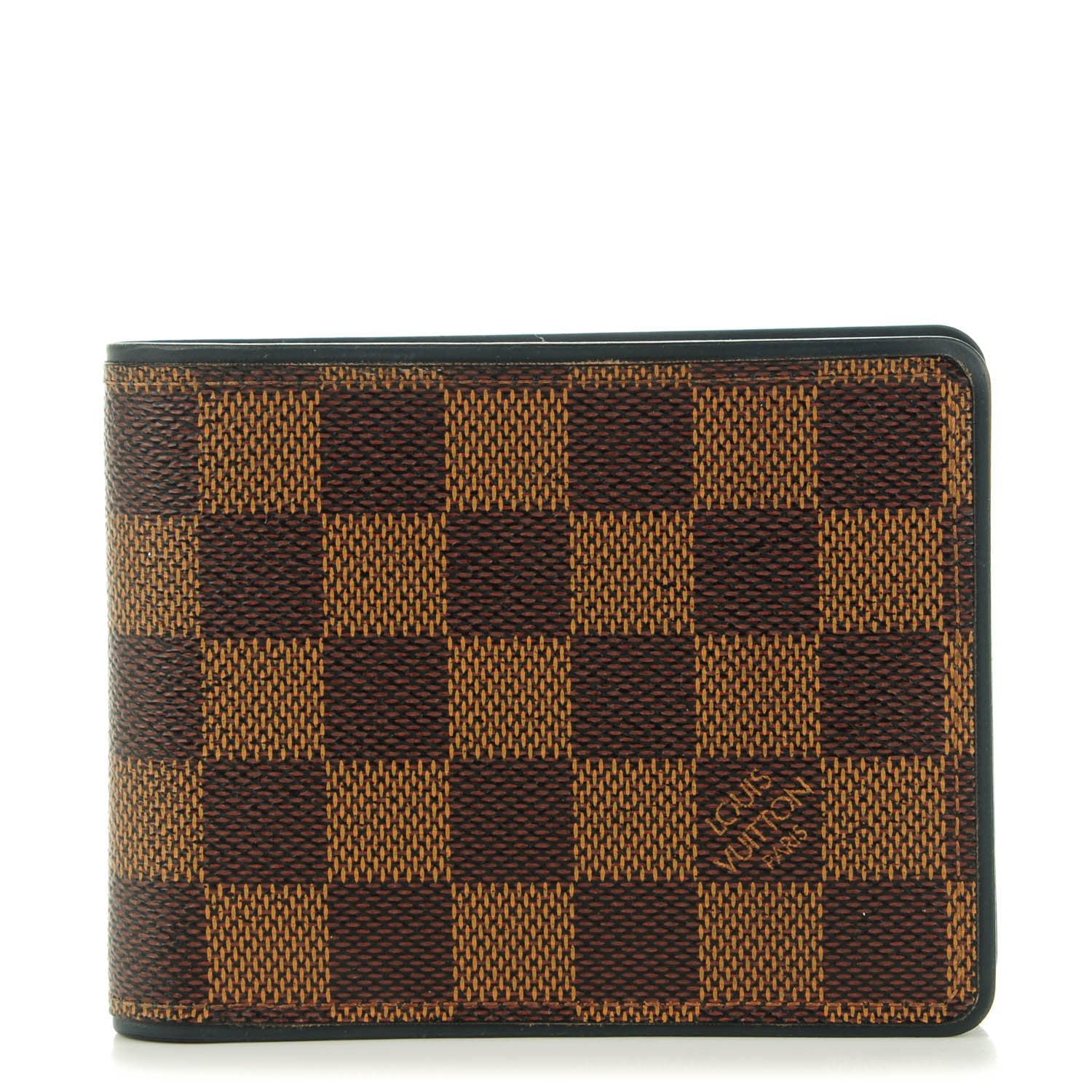 Louis Vuitton Damier Ebene Calfskin Multiple Wallet Blue 1 of 7