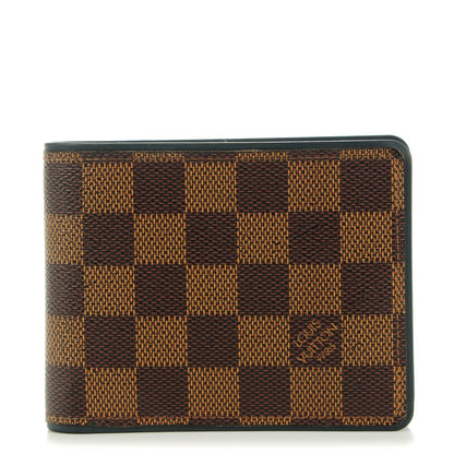 Louis Vuitton Damier Ebene Calfskin Multiple Wallet Blue 1 of 7