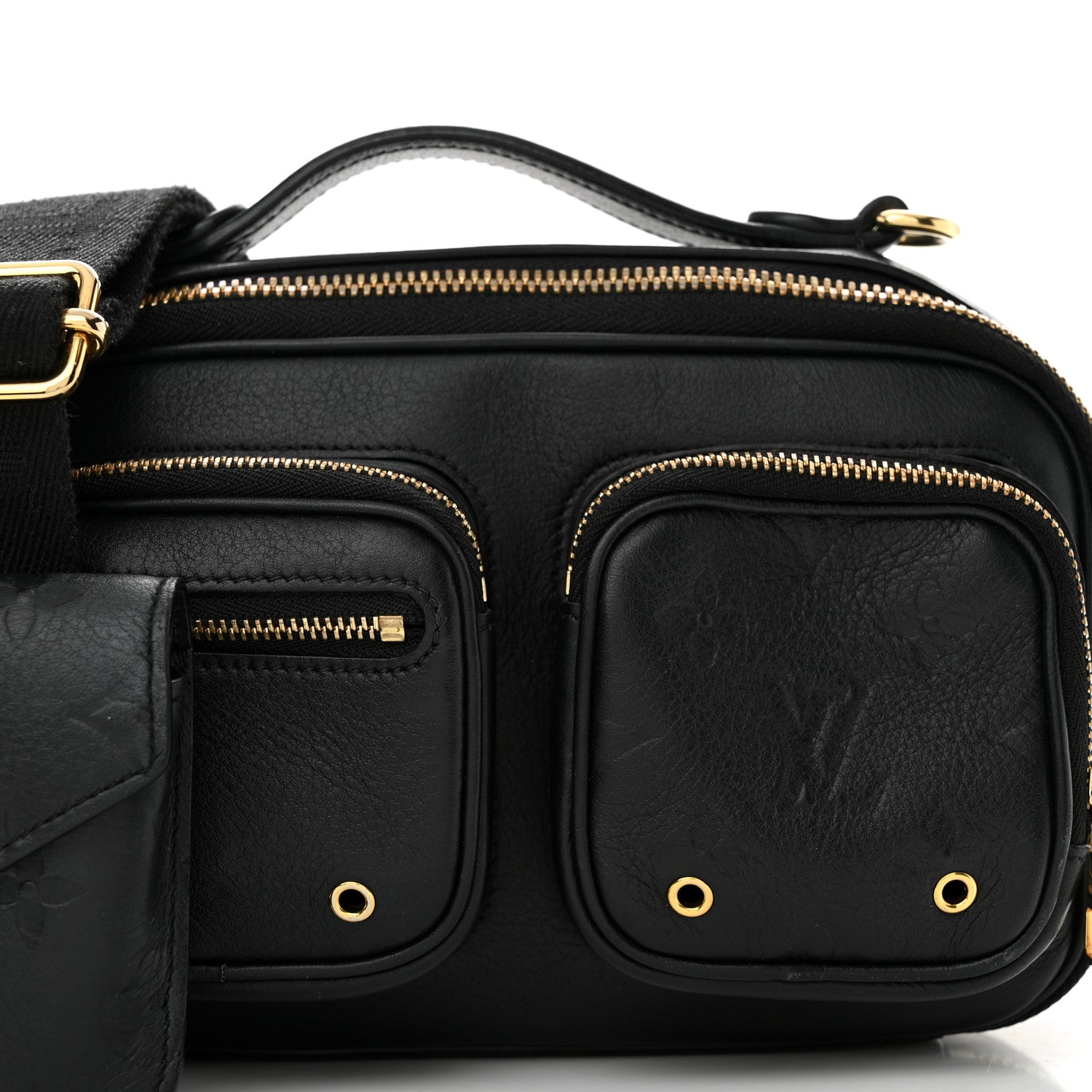 Louis Vuitton Calfskin Monogram Embossed Utility Crossbody Black 7 of 14