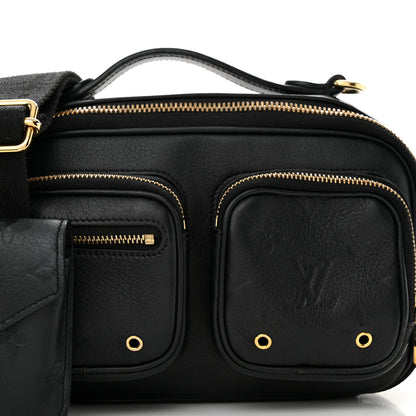 Louis Vuitton Calfskin Monogram Embossed Utility Crossbody Black 7 of 14