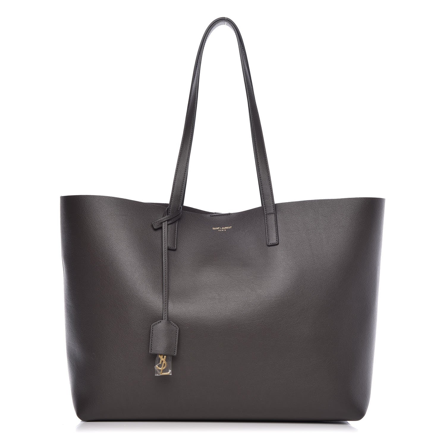 Saint Laurent Calfskin Large Shopping Tote Storm 1 of 10