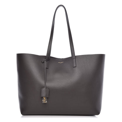 Saint Laurent Calfskin Large Shopping Tote Storm 1 of 10