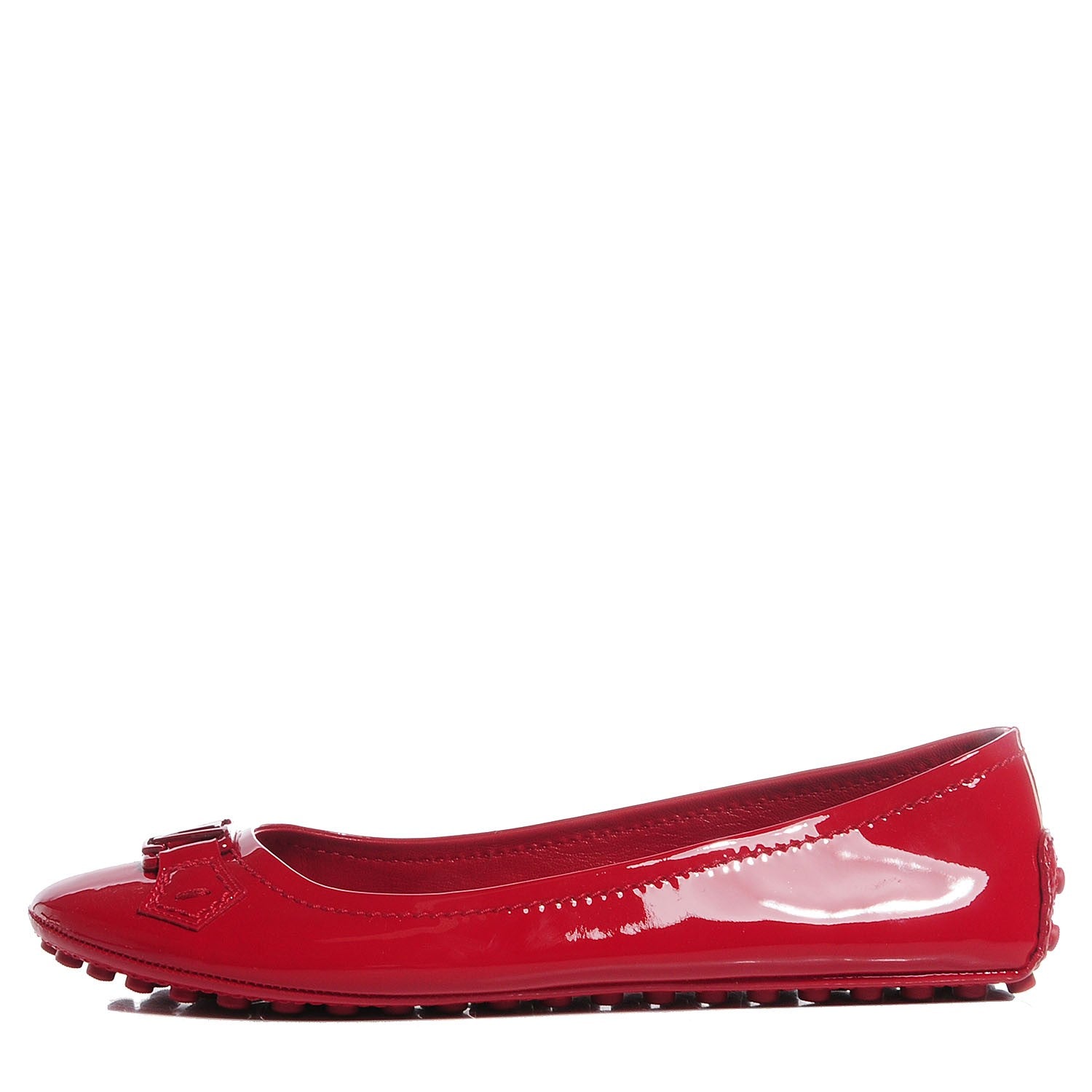 Louis Vuitton Patent Calfskin Oxford Ballerina Flats 39 Rouge 1 of 8