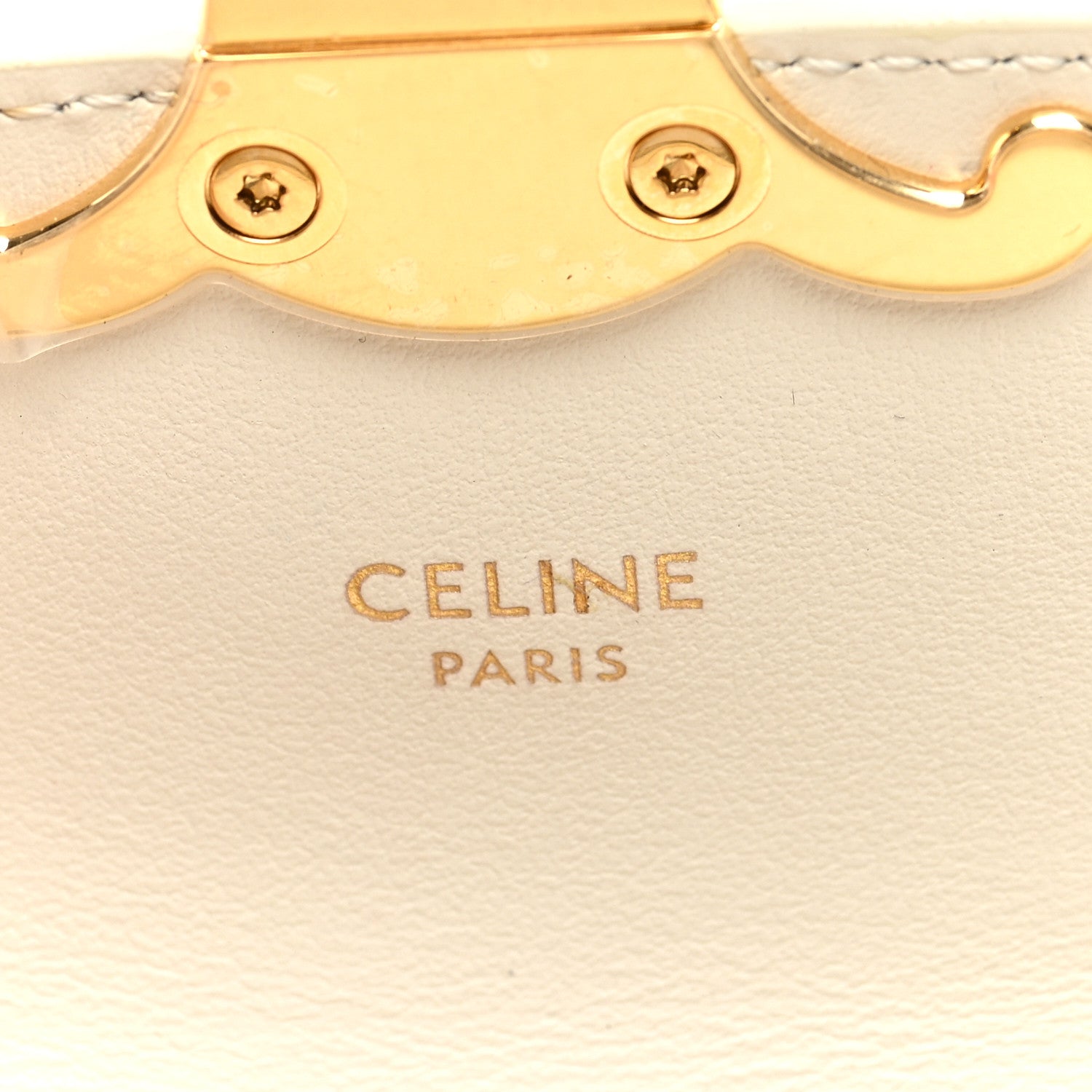 Celine Shiny Calfskin Mini Triomphe White 6 of 10