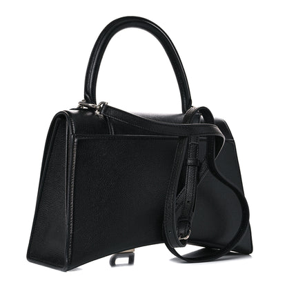 Balenciaga Grained Calfskin Medium Hourglass Top Handle Bag Black 3 of 17