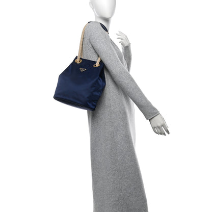 Prada Re-Nylon Triangle Mariner Bucket Bag Baltico 2 of 9