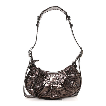 Balenciaga Metallic Agneau Arena Le Cagole Shoulder Bag XS Dark Bronze 1 of 11
