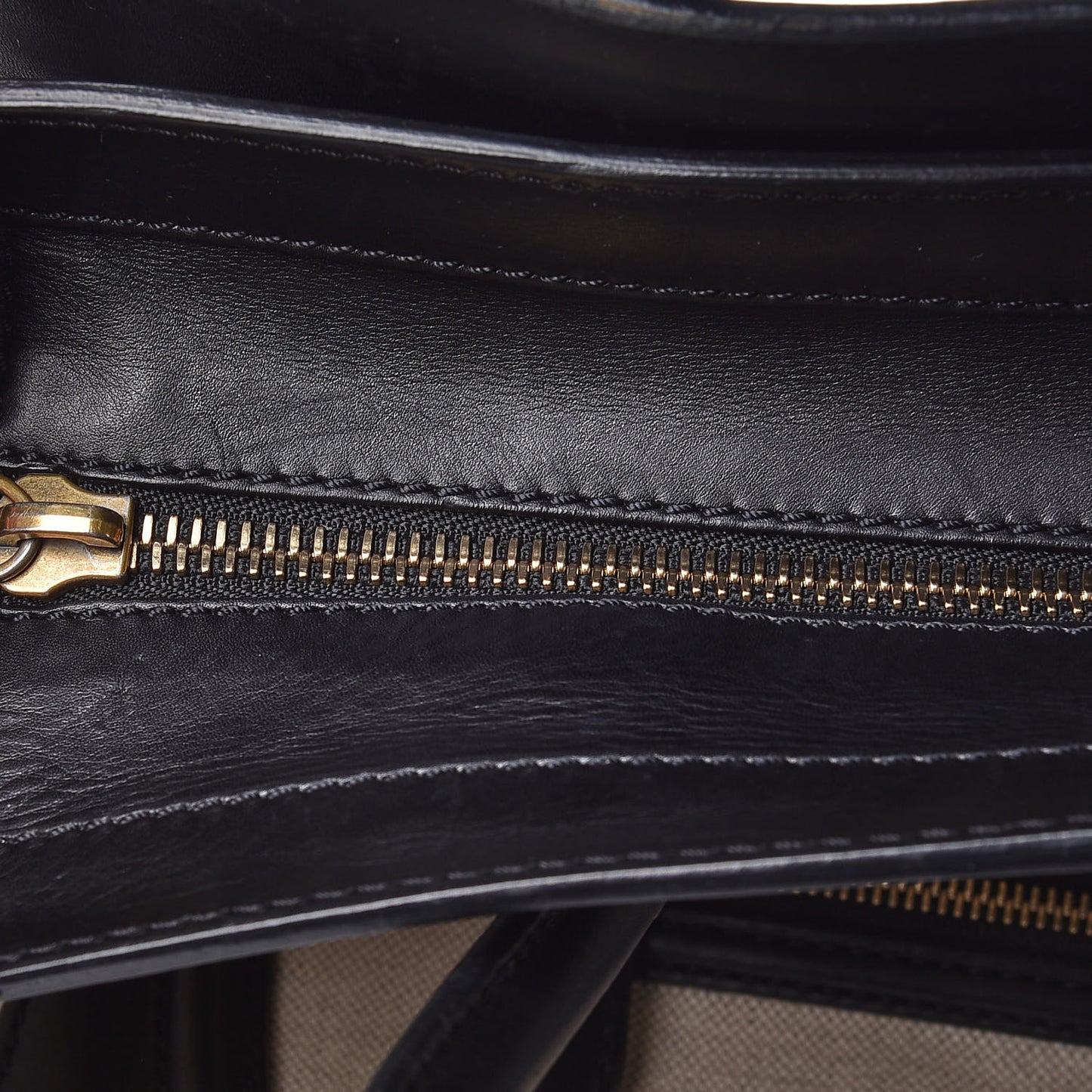 Smooth Calfskin Linen Mini Bi-Color Luggage Natural Black