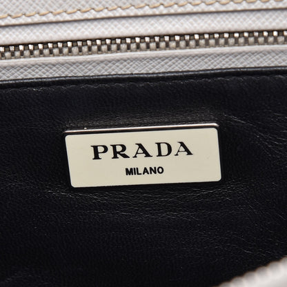 Prada Saffiano Small Galleria Double Zip Tote Bianco 7 of 14