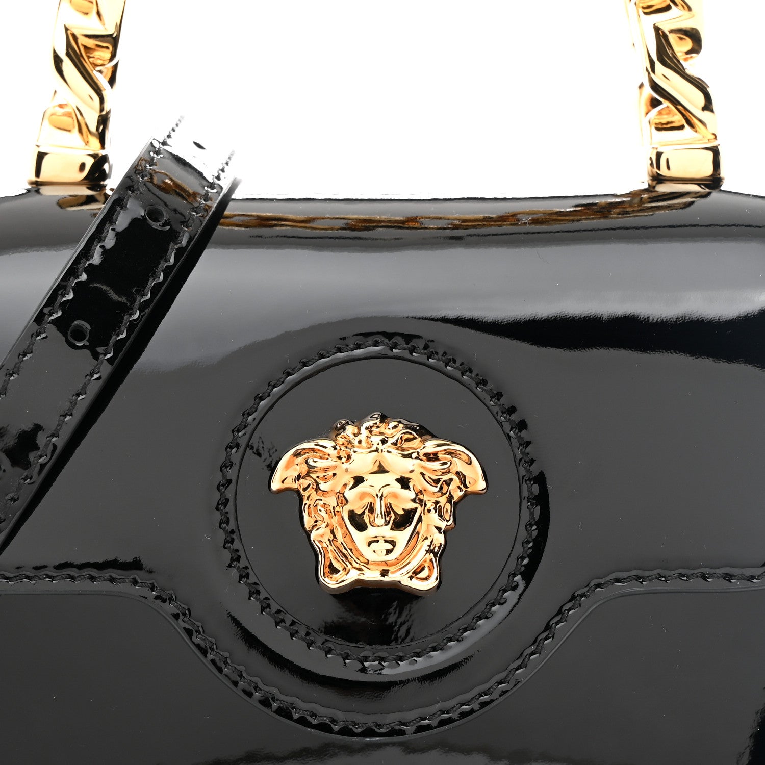 Versace Patent Mini La Medusa Bag Black 8 of 11
