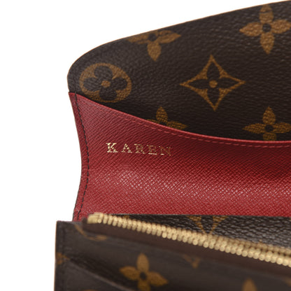 Louis Vuitton Monogram Emilie Wallet Red 7 of 12