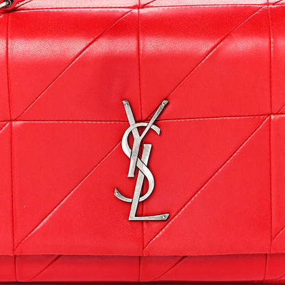 Saint Laurent Lambskin Patchwork Monogram Medium Jamie Red 9 of 12