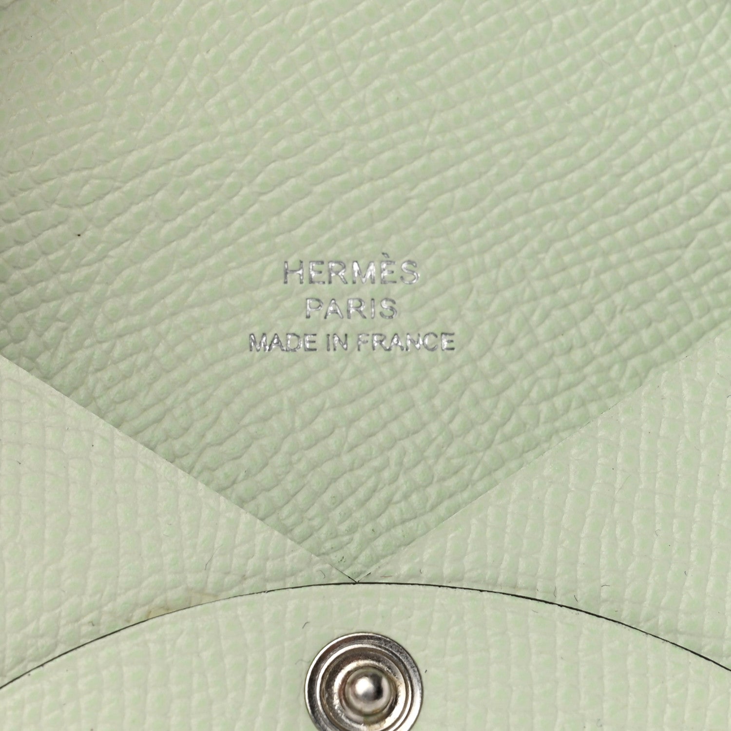 Hermes Epsom Calvi Card Case Vert Fizz 6 of 6