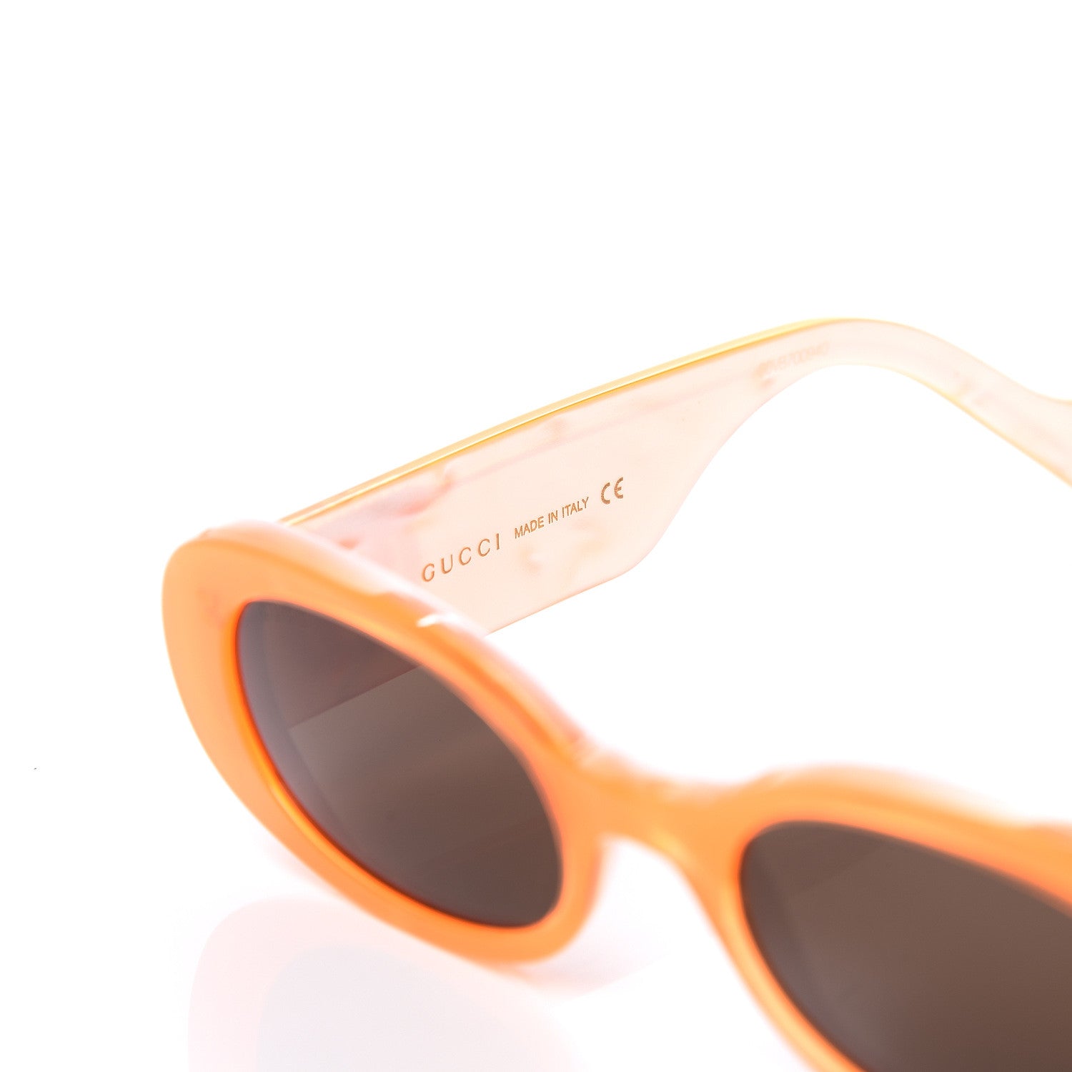 Gucci Acetate Oval Sunglasses GG0517S Orange 6 of 9