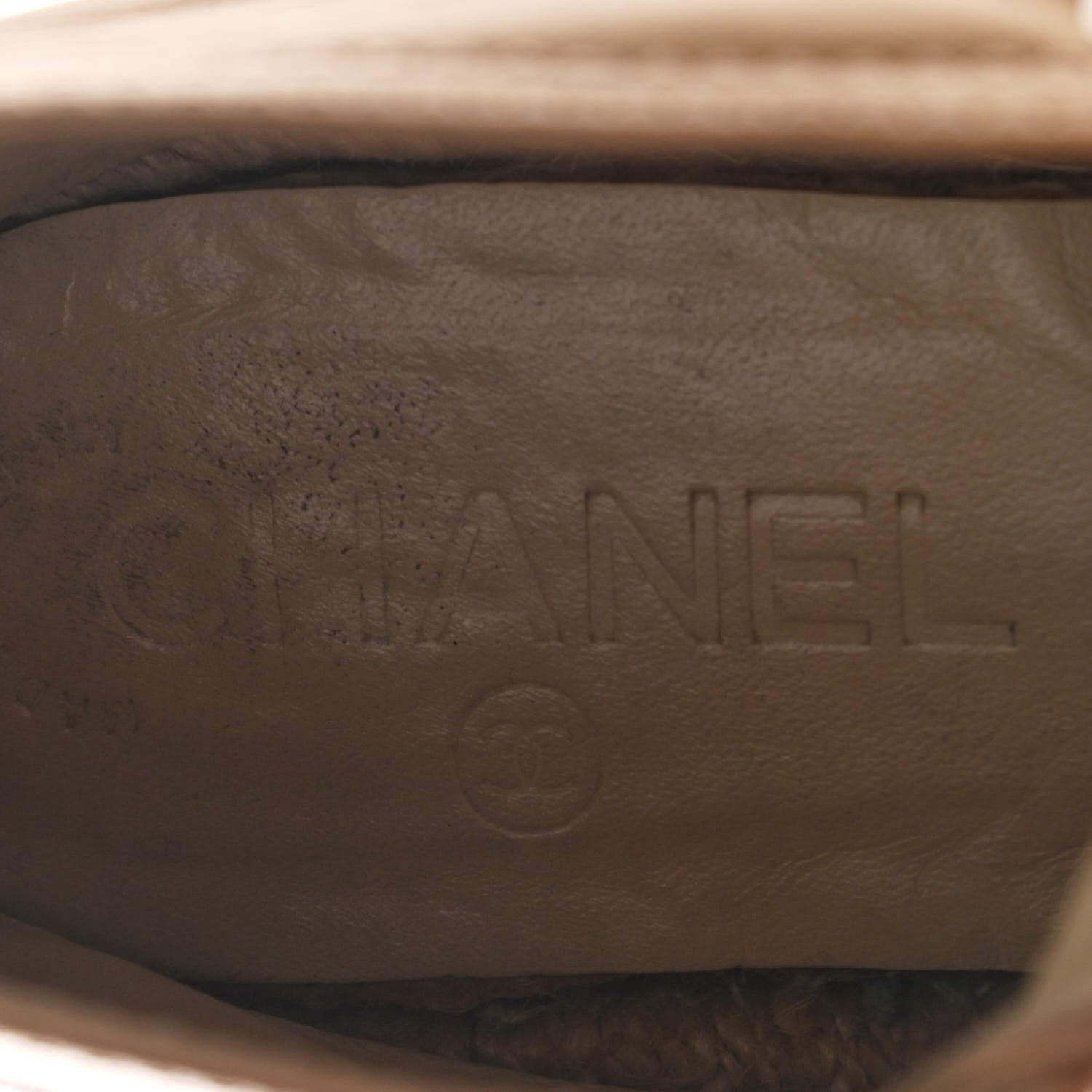 Chanel Lambskin Canvas Cap Toe Lace Up Espadrilles 38 Dark Beige Black 8 of 11