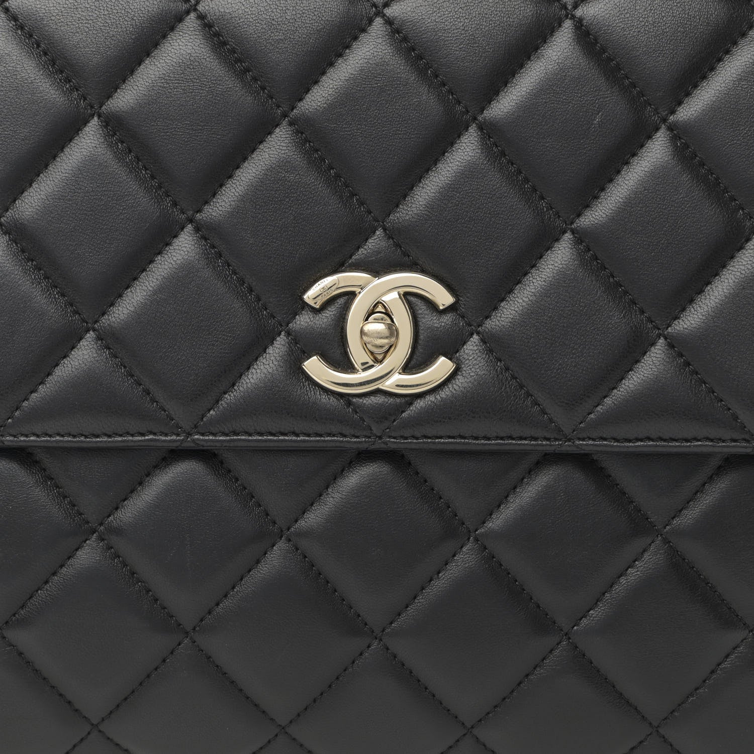 Chanel Lambskin Quilted Large Trendy CC Dual Handle Flap Bag Black 9 of 14