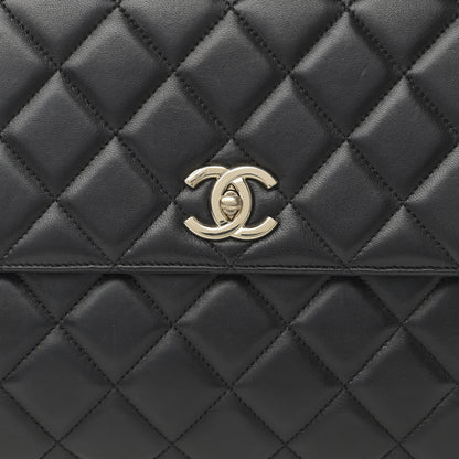 Chanel Lambskin Quilted Large Trendy CC Dual Handle Flap Bag Black 9 of 14