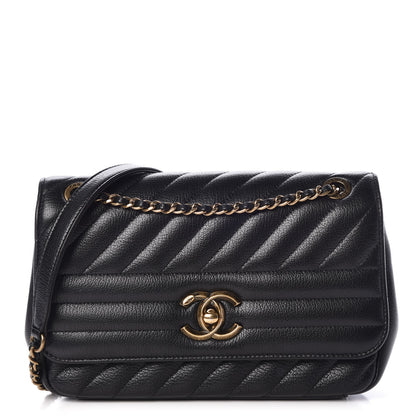 Chanel Shiny Goatskin Diagonal Quilted Small Flap Black 1 of 13