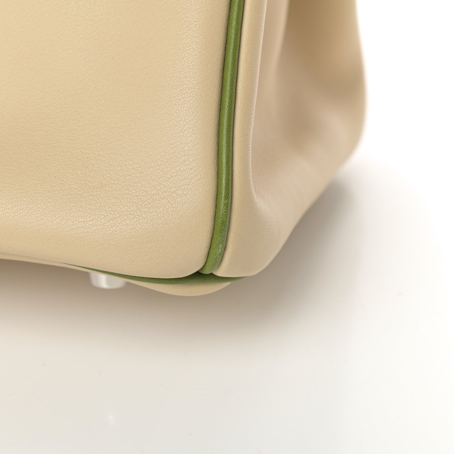 Hermes Swift Horseshoe Bi-Color Birkin 30 Parchemin Pelouse 11 of 15