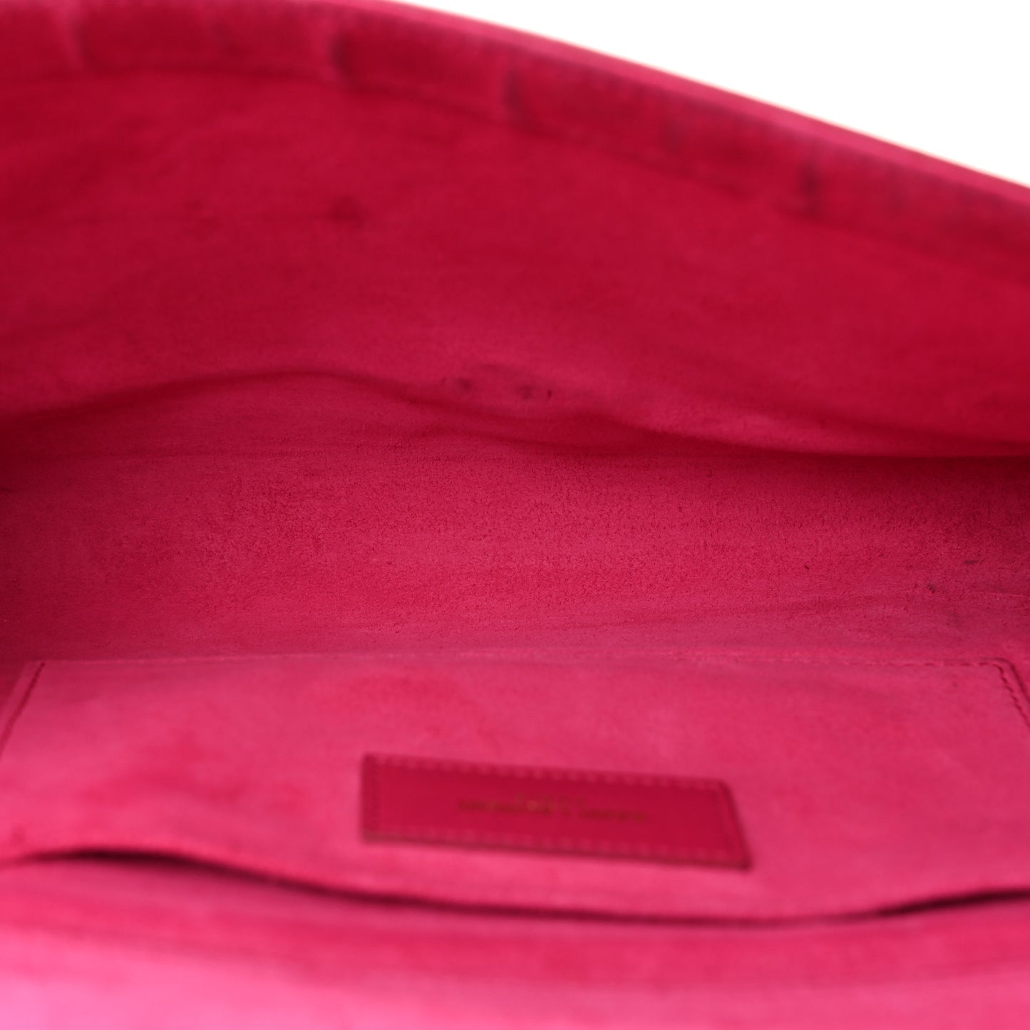 Calfskin Classic Y Ligne Clutch Fuchsia
