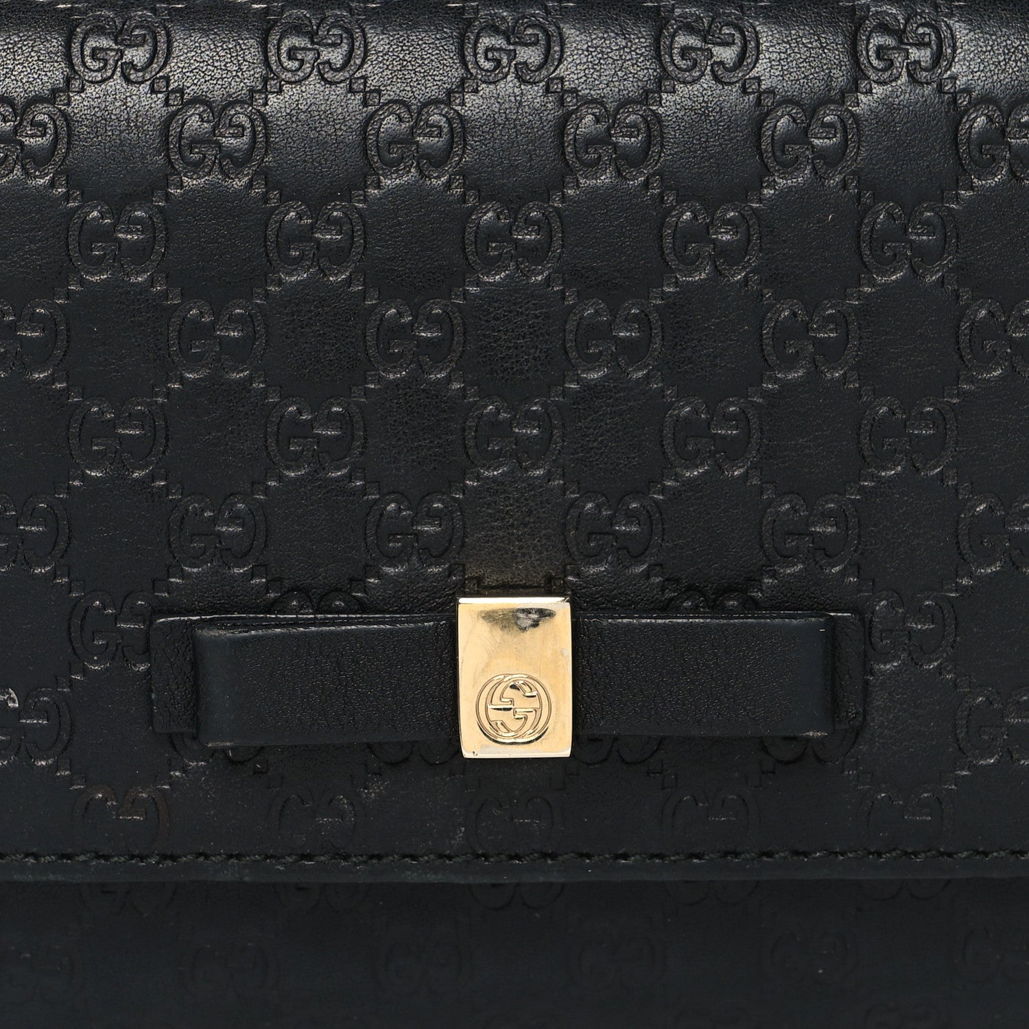 Gucci Microguccissima Bow Continental Wallet Black 8 of 11
