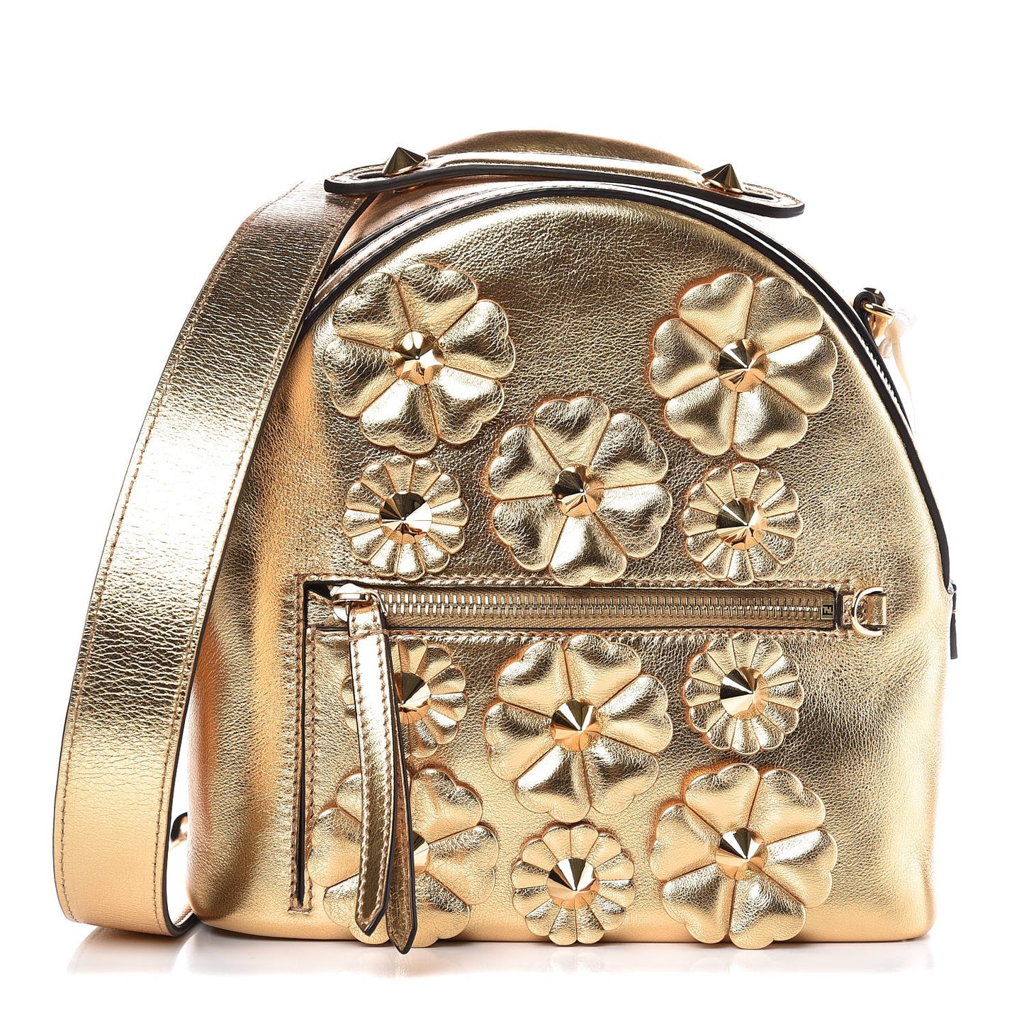 Vitello Catalan Mirror Flowerland Backpack Gold
