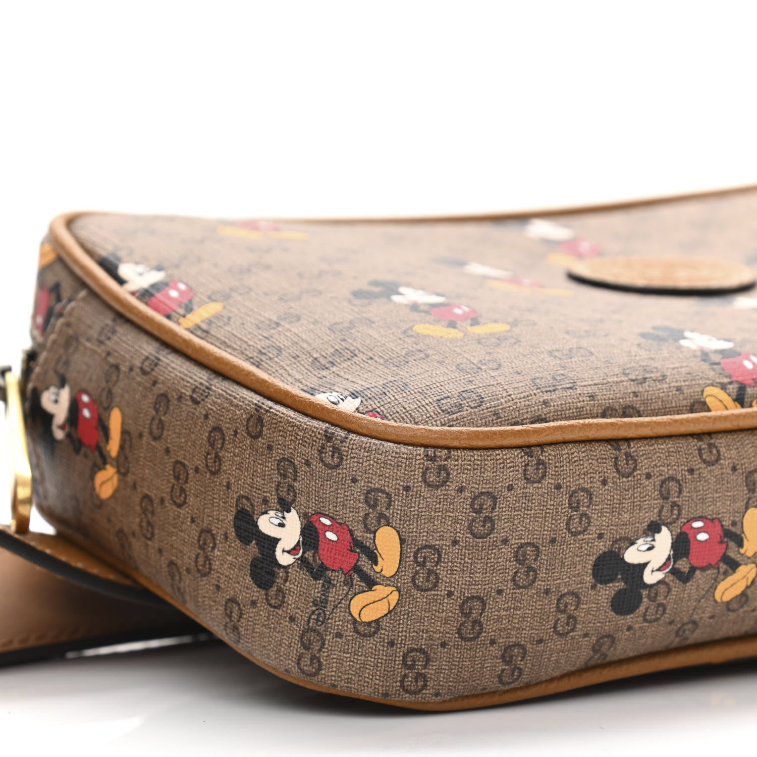 Gucci X DISNEY Mini Vintage GG Supreme Monogram Mickey Mouse Small Belt Bag 95 38 Beige Vintage Sun Oil 9 of 10