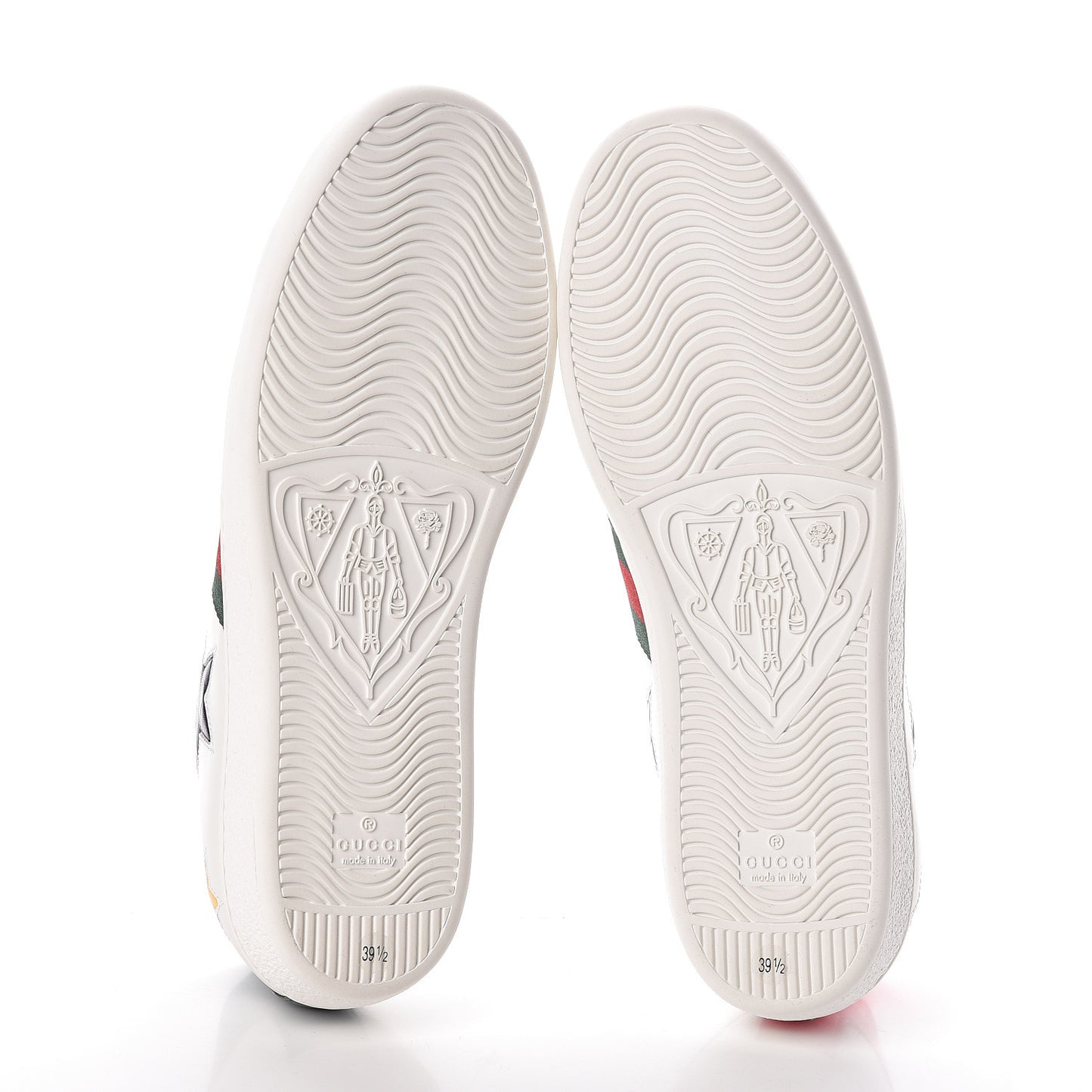 Calfskin Ayers Web Star Embroidered Womens Ace Sneakers 39.5 White Multi