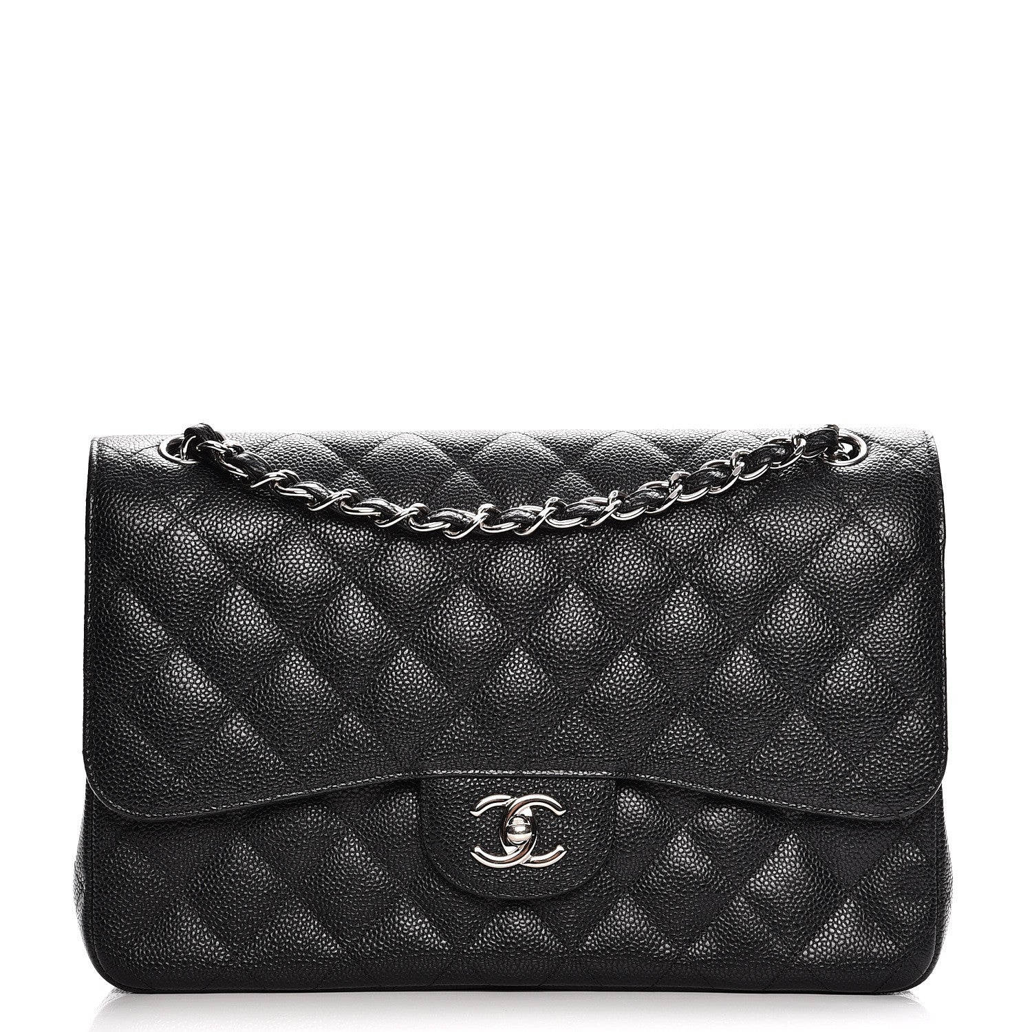 Chanel Caviar Quilted Jumbo Double Flap Black 1 of 7