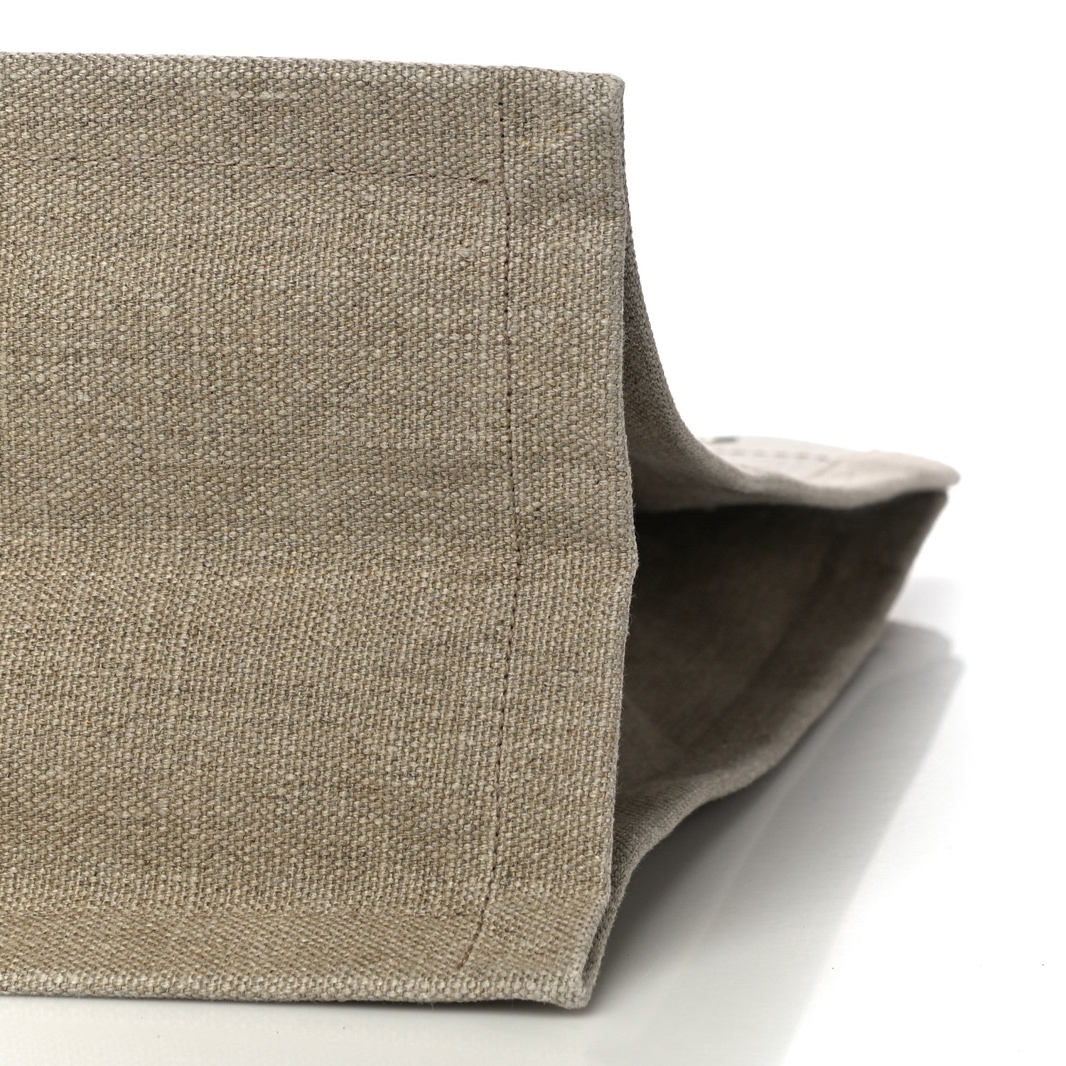 Saint Laurent Linen Calfskin Rive Gauche North South Tote Optic White 9 of 9