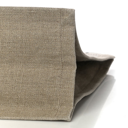 Saint Laurent Linen Calfskin Rive Gauche North South Tote Optic White 9 of 9