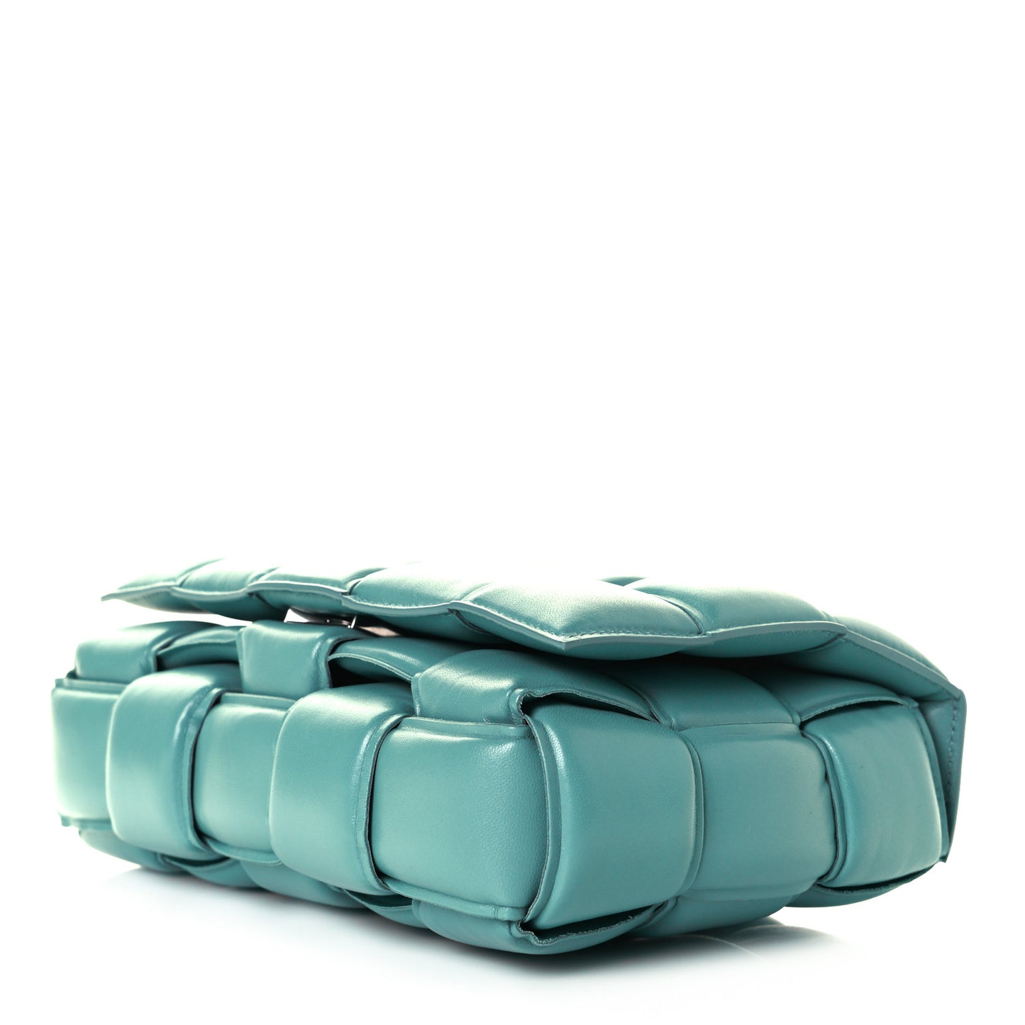 Nappa Maxi Intreccio Padded Cassette Crossbody Bag Mallard